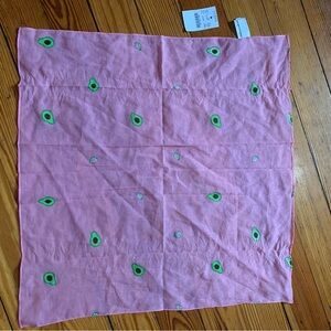 J. Crew Pink Avocado Print Scarf